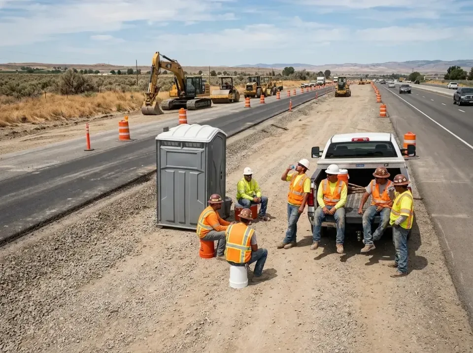 highway-road-construction-crew-007 — frequently asked questions, Porta Potty and Restroom Rentals in Otis Orchards-East Farm…